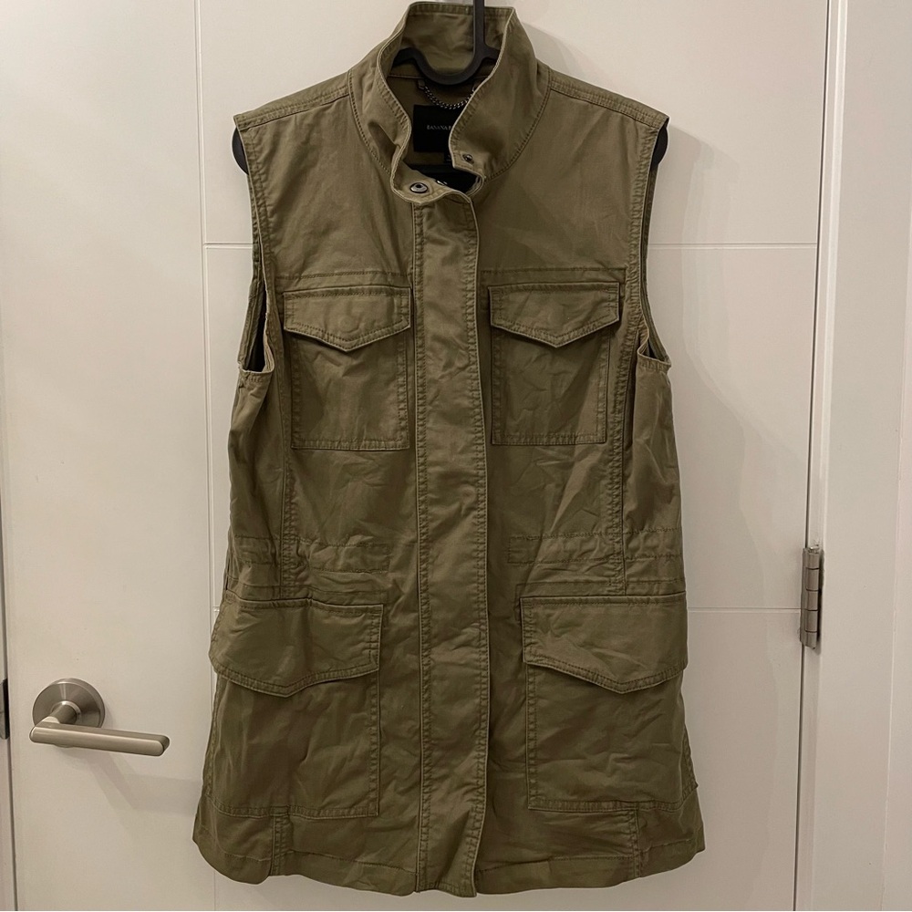BANANA REPUBLIC Army Green Military Vest